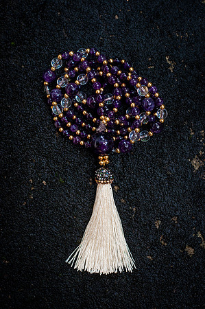 Amethyst and Quartz Mala 2